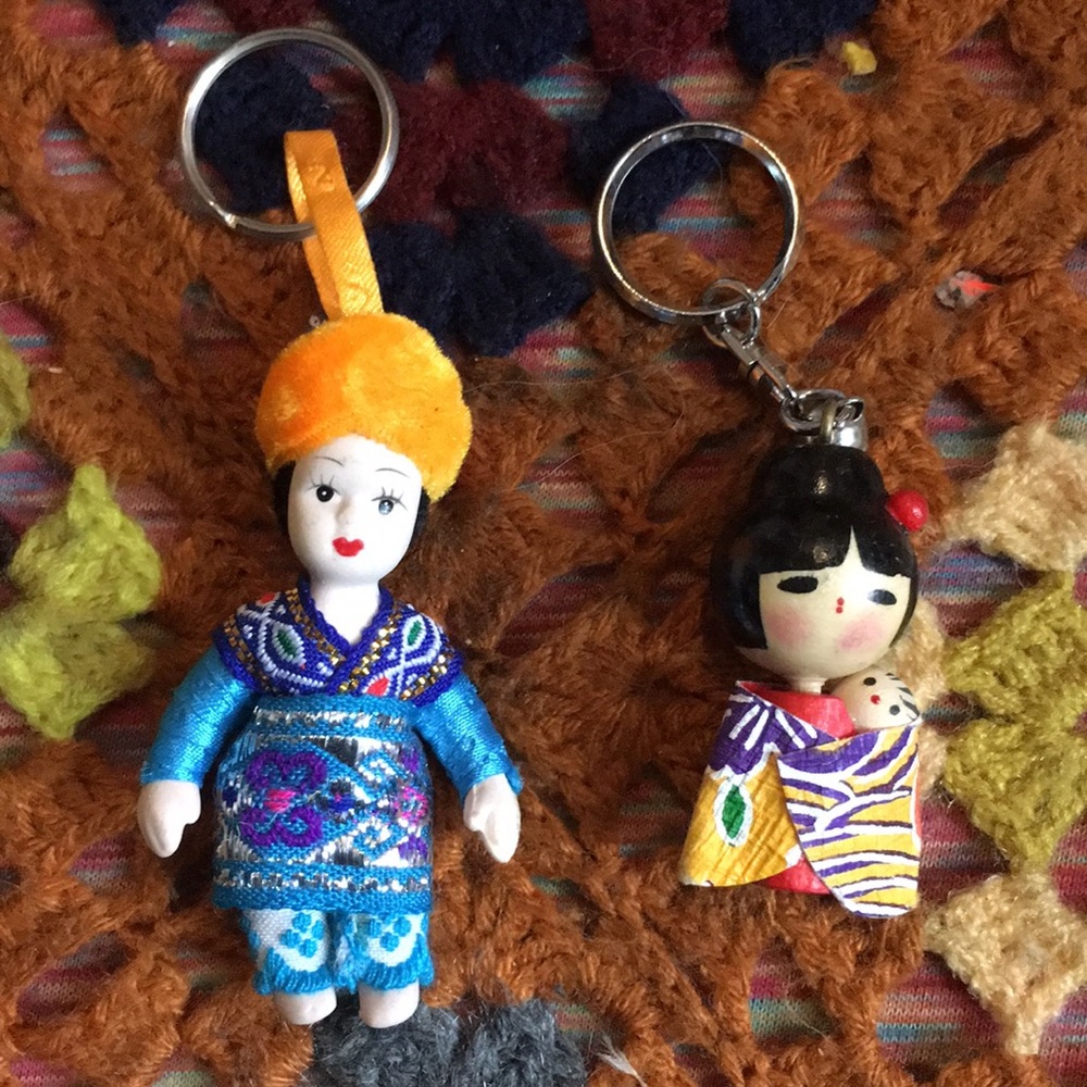 Vintage Asian keychains